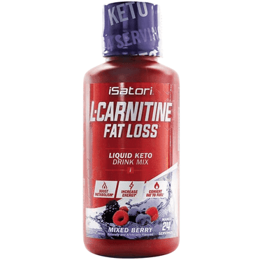 iSatori L-Concentrated Liquid Fat Burner and Metabolism Activator - Fat Loss fr Health and Fitness - Keto Friendly Weight Loss - Stimulant Free - Mixed Berry 1500mg (24 Servings)