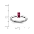 thumbnail image 2 of 1/3 Carat (ctw) Princess Cut Lab Created Ruby Ring in Sterling Silver, 2 of 5