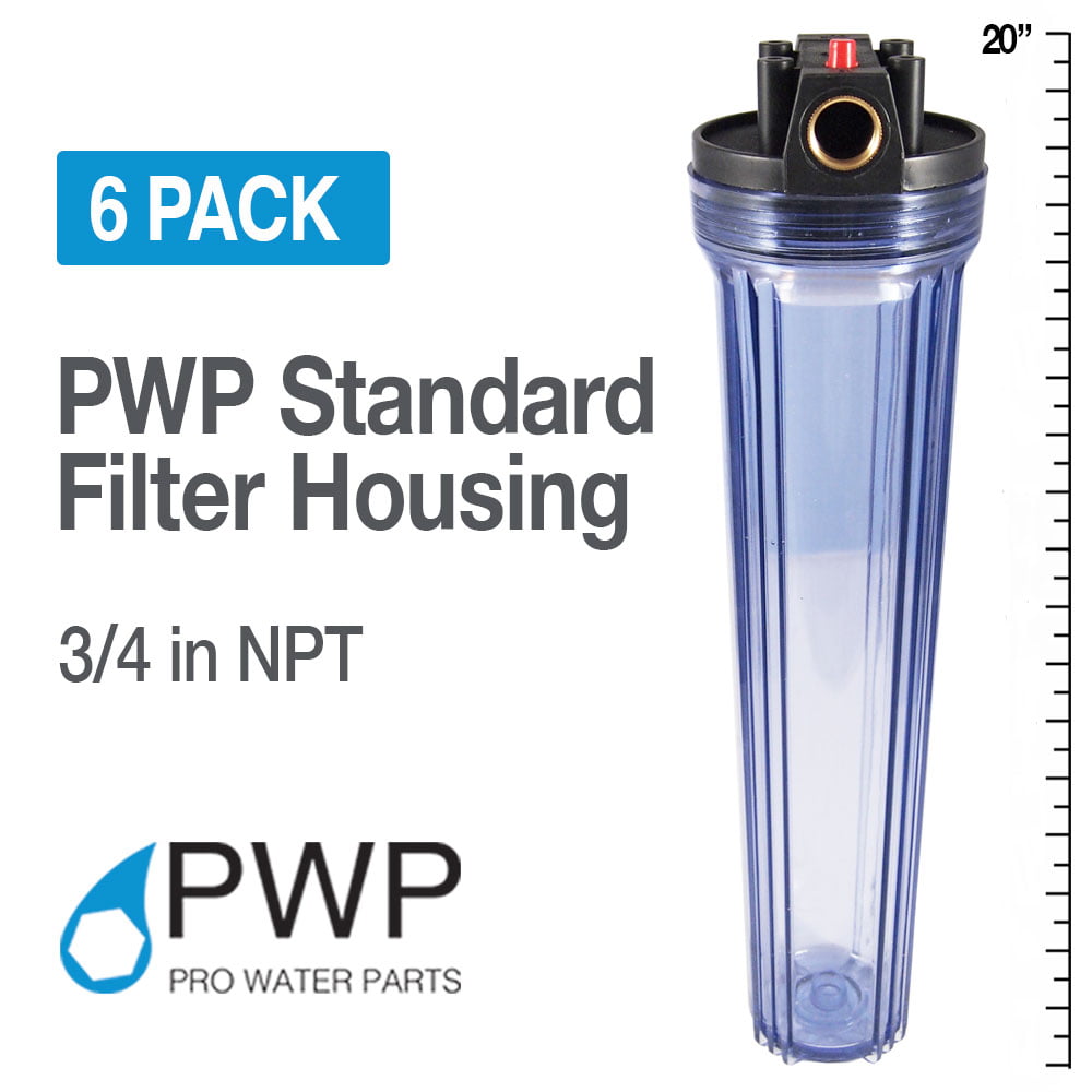 5 Filter Housing In-line Water Filtration Set 3/4 BSP Brass Insert