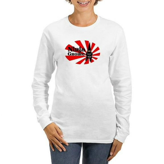 CafePress - Ninja Gnome Women's Long Sleeve T Shirt - Women's Long Sleeve Graphic Casual T-Shirt