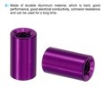thumbnail image 4 of M3 Aluminum Spacers, 12 Pcs Metal Spacer Aluminum 3mm ID x 5mm OD x 10mm L Threaded Spacer Screw Standoff, Purple, 4 of 6
