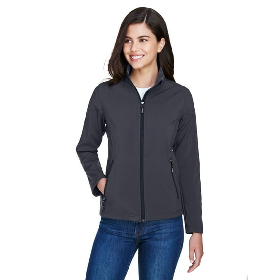 Ladies' Cruise Two-Layer Fleece Bonded Soft Shell Jacket - CARBON - S