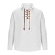 thumbnail image 3 of Blusa y camisa de manga larga con cuello vuelto para hombre, informal, a la moda, lisa, con cuello vuelto, camisa de manga larga con cordón ajustable para hombre, 3 of 5
