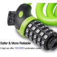 thumbnail image 3 of Bicycle Lock, Bicycle Chain Locks with 5 Digit Codes Resettable Combination Bicycle Cable Lock for Bicycle, Motorcycle, Door, Pushchair, BBQ, Luggage(Green), 3 of 6