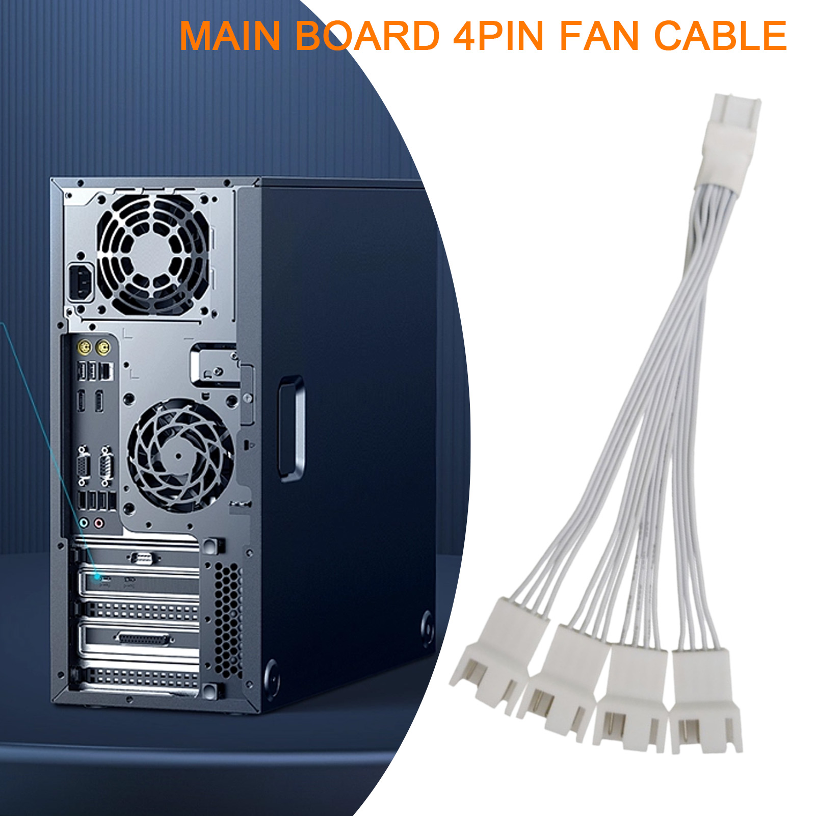 Naierhg Fan Splitter 4 Pin Adapter CPU Fan Splitter PC 4