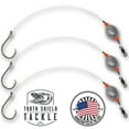 thumbnail image 2 of Tooth Shield Tackle 3 Pack Carolina Drum Rig Redfish Rigs Catfish Rigs [80lb Fluorocarbon - 6/0 Gamakatsu Big Cat Circle Hook] 1 oz. Egg Weight, 2 of 2