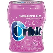 Orbit Gum Bubblemint Sugar Free Chewing Gum - 55 Piece Bottle