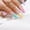 G, variant on HHBEAUTY White Cloud Press on Nail for Women, Medium Press on Nails Almond Fake Nails with Cloud Print Design Glossy 24pcs Glitter Acrylic Nails for Women
