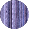 thumbnail image 1 of Ahgly Company Machine Washable Indoor Round Abstract Blue Modern Area Rugs, 8' Round, 1 of 4