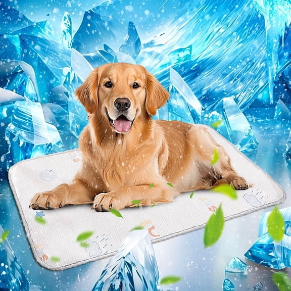 Deeceymbur Ultra Thin Portable Ice Silk Cooling Mat Non Slip Breathable Summer Pet Bed indoor outdoor