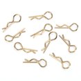 thumbnail image 2 of 10 Uds RC Car Shell Clip RShape Metal Body Clips pines para 1/5 1/6 1/8 1/10 RC Car (oro), 2 of 8