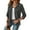 Gray, variant on Mengpipi Women Chic Motorcycle Zipper Jacket Long Sleeve Light Street Fashion Lapel Test Bag Button Cuff Cool Cool Jacket Jacket S-2XL