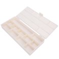 thumbnail image 2 of Caja de almacenamiento con clip para bandas de goma, organizador de joyas y pendientes, herramienta de peluquería, color blanco, 2 of 13