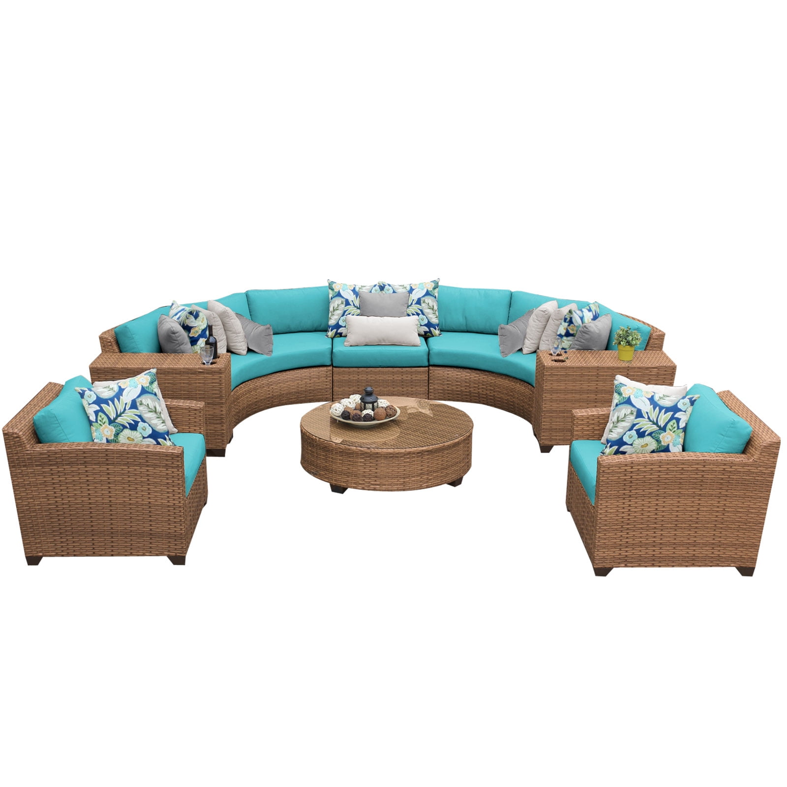 Tuscan 8 Piece Outdoor Wicker Patio Furniture Set 08e