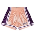 thumbnail image 2 of Women's Mitchell & Ness  Pink Los Angeles Lakers 75th Anniversary Rose Gold Basketball Shorts, 2 of 4