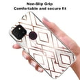 thumbnail image 3 of T-Mobile REVVL 5G Case, Rosebono Bling Glitter Sparkle Diamond Rhombus Marble Graphic Fashion Cute Colorful Skin Cover Shockproof Case for T-Mobile REVVL 5G, 3 of 5