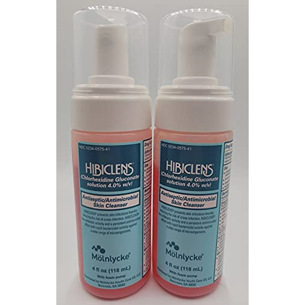 Hibiclens Antiseptic Antimicrobial Skin Cleanser 4oz Foam Pump (2 pack