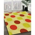 thumbnail image 2 of Ahgly Company Indoor Round Patterned Papaya Orange Area Rugs, 4' Round, 2 of 6