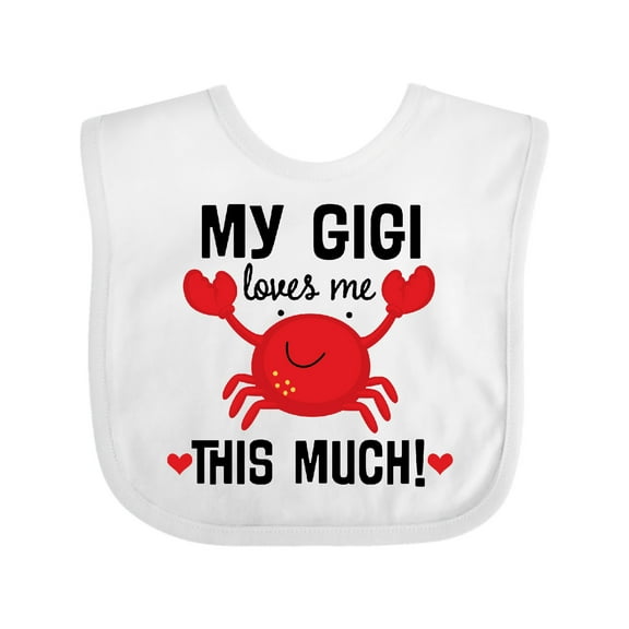 Inktastic My Gigi Loves Me Grandkids Boys or Girls Baby Bib