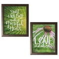 thumbnail image 2 of Gango Home Decor Contemporary Grateful Heart & Love One Another; Two 12x16in Art Prints in Brown Frames, 2 of 6