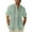 AS19-Light Green, variant on Lumtrix Mens Summer Striped Cuban Guayabera Shirts Button Down Short Sleeve Vintage Beach Hawaiian Shirts Black 2XL