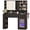 Black, variant on Ktaxon Makeup Vanity with Lighted Mirror, Vanity Table Set w/ Charging Station, Side Rack, Sophia Purple