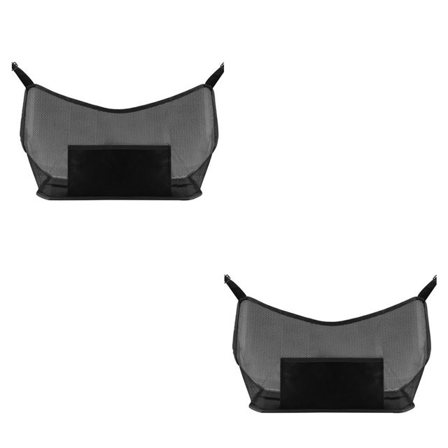 Scienceny Caja de reposabrazos de bolsillo de red para coche, monedero, bolso de mano, organizador, bolsa de malla de almacenamiento plegable, negro No.01 2piezas Scienceny CBP023871