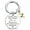 A, variant on Stylish Friendship Keychain with Intricate Floral Stainless Steel Engraved Flower Women Keyring Anniversary Present