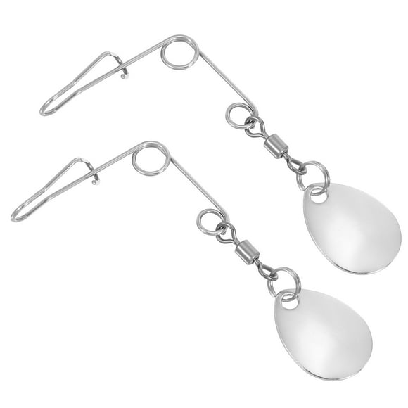 Unique Bargains 20Pcs Fishing Spinnerbait Wire with Blade, Small-sized Water-drop, Silver Tone