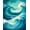 Blue,  Pattern 3, variant on ODIKA 4'x6' Machine Washable Non-Slip Area Rug, Luxury Watercolor Marble with Oceanic Stone High Traffic Rug, Blue, 57402