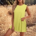 thumbnail image 2 of UAMVSH Sweater Sets for Women Sleeveless Knit Lounge Sets Crewneck Tank Tops with Shorts Matching Clothing Two Piece Travel Outfits, 2 of 7