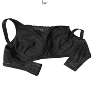 BIMEI Mastectomy Bra with Pockets for Breast Prosthesis Women Wirefree Everyday Bra plus size 8103,Black, 46D