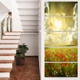 thumbnail image 1 of Wild Poppies on Cloudy Background - Extra Large Landscape Canvas Art, 1 of 3