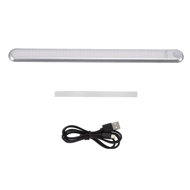 Luz LED para gabinete con detección humana, tira de luz USB con temperatura de 3 colores para cabecera, dormitorio, armario, pasillo, 40cm