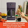 thumbnail image 5 of bella 12 Cup Programmable Drip Coffee Maker with Glass Carafe, Auto Shut-Off, Plum, 5 of 8