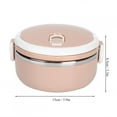 thumbnail image 1 of FLAMEEN Food Container,Insulated Lunch Box,Pink Portable Stainless Steel Thermal Insulated Rice Noddles Lunch Box Single Layer Food Container, 1 of 8