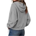 thumbnail image 5 of HAiming Womens Hoodies Long Sleeve Drawstring Solid Color Casual Trendy Sweatshirts Fall Winter Going out Blouses, 5 of 6