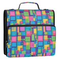 thumbnail image 5 of FORMRS Zipper Binder with Shoulder Strap 2-inch Ring 500 Sheet Capacity File Bag, Colorful Geometric Pattern, 5 of 5