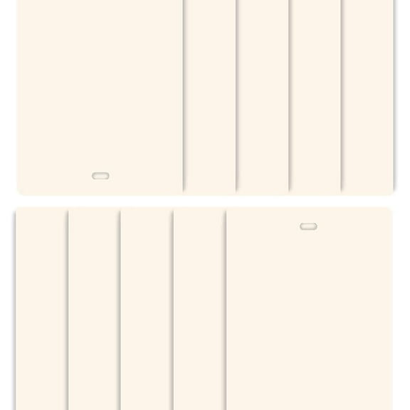 PVC Vertical Blind Replacement Slats Curved Smooth Ivory 94.5 x 3.5 (5-Pack)