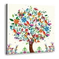 thumbnail image 1 of Cuadro Arbol De La Vida Arte Mexicano En Canvas (Fondo Crema), 1 of 4