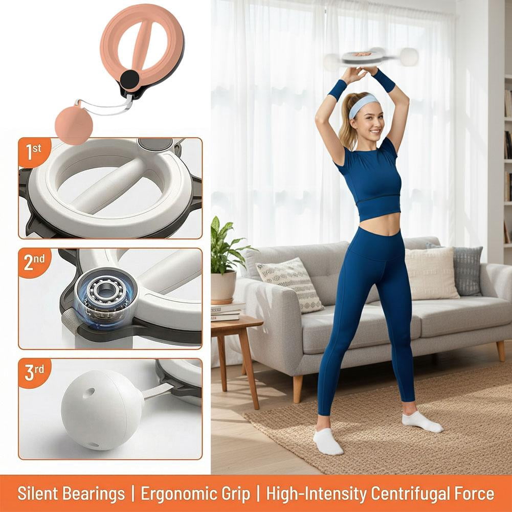 Arm Workout for Women and Men, 360° Hand-Crank Forearm Trainer, Shoulders and Arm Muscle Training Fitness Equipment, Chest Trainer and Forearm and Wrist Hand Exerciser