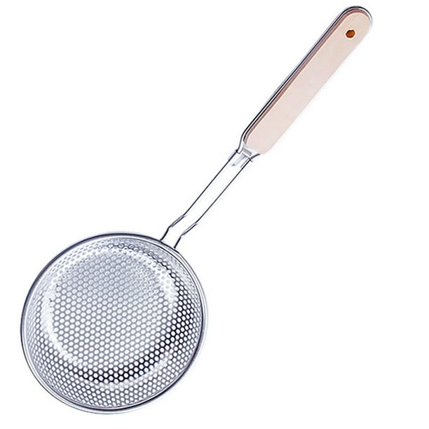 Billuyoard Colador, colador, fideos, espátula para cocinar, Pasta, aceite, cuchara, colador, herramienta de cocina, mango de madera, acero inoxidable, Cocina y Comedor 20# Billuyoard HA000750-04