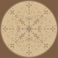 thumbnail image 1 of Dynamic Rugs PZR825833001 Piazza Round 7.10 2583-3001 Rug - Natural-Brown, 1 of 1