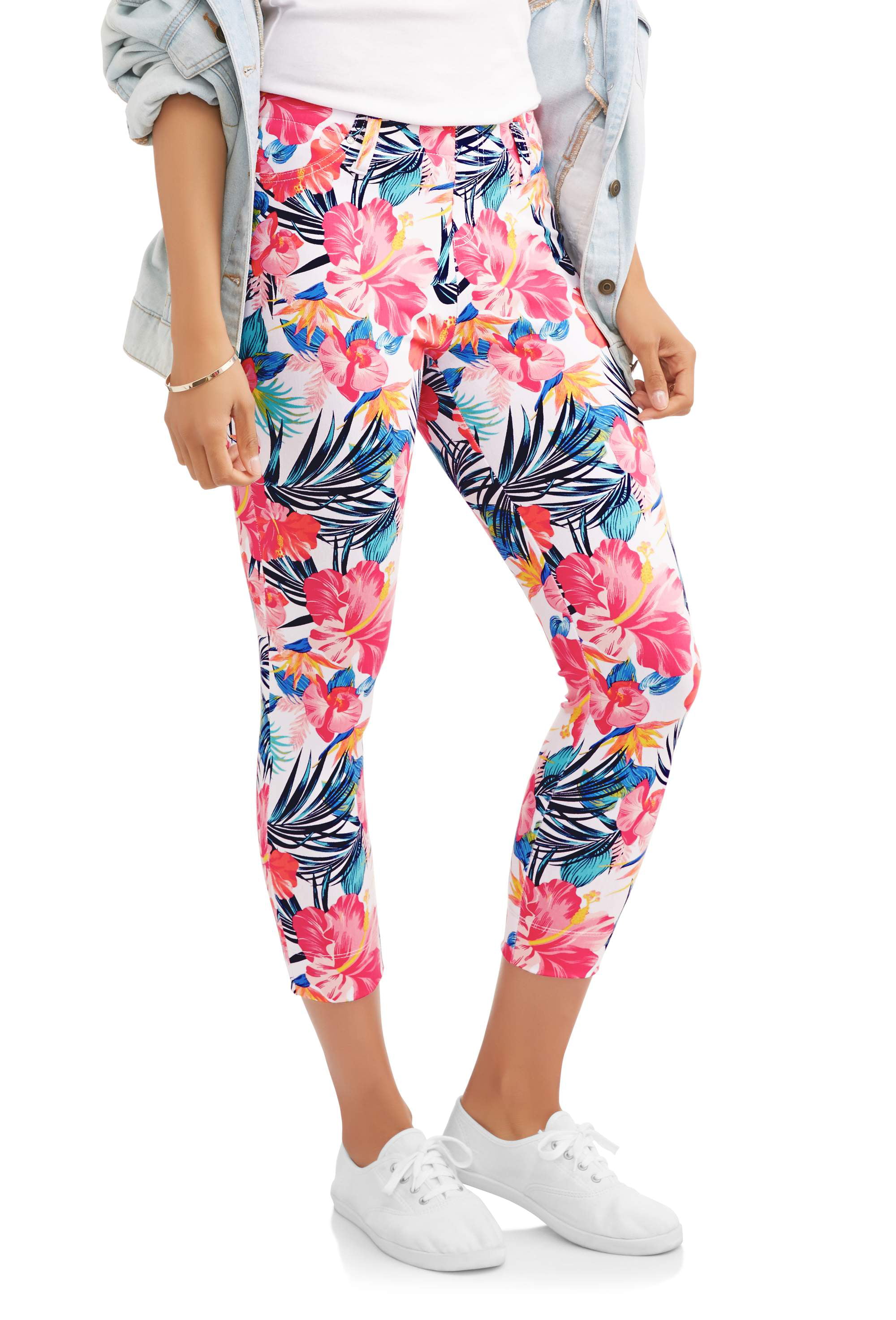 Women's Printed Jegging Capri Pants - Walmart.com