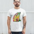 thumbnail image 3 of Tee Hunt You Only Live Once T-Shirt Cute Neon Dolphin Dean Russo Art Men's Tee, Ash Gray, X-Large, 3 of 5