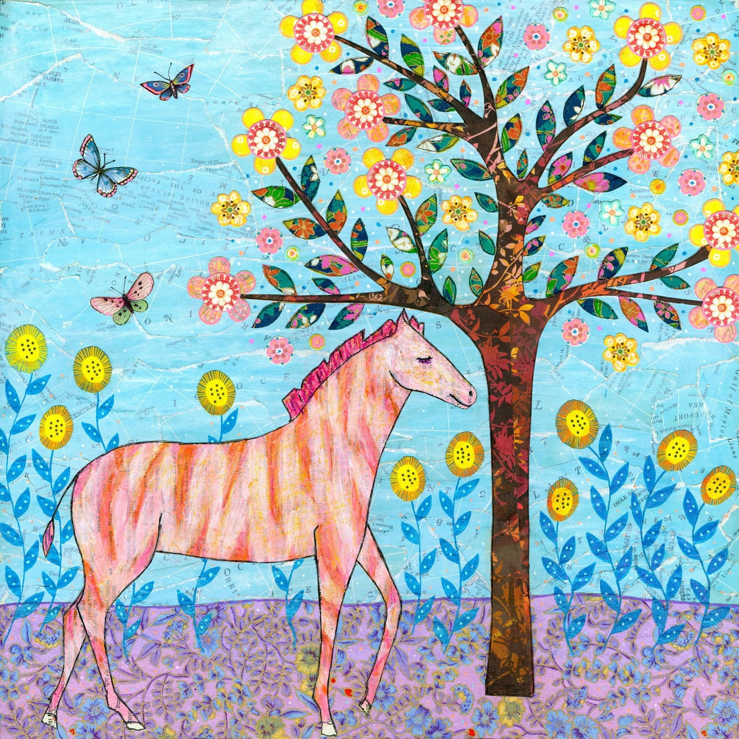 Marmont Hill "Jungle Zebra" by Sascalia Painting Print on Wrapped Canvas