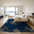 thumbnail image 3 of ODIKA 9'x12' Washable Area Rug Non-Slip, Chair-Friendly Classic Navigation Compass Vintage Marine Cartography Themed for Dining Room, Basement, Large Office, 3 of 7