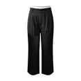 thumbnail image 5 of YUEHUA Women's Wool Blend Elastic Waist Straight Leg Business Casual Pants 2026, 5 of 5