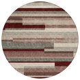 thumbnail image 2 of Addison Rugs Chantille Indoor/Outdoor Transitional Stripes Merlot Washable Round Rug, 8' x 8', 2 of 6