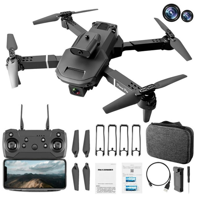 Amzcrzy Electrónica para hombres Organizador de electrónica Cámara digital Drone E100 HD 4K para fotografía aérea, cuadricóptero con control remoto de doble cámara, modelo plegable para niños. Acceso